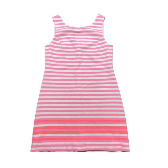 Lilly Pulitzer Eden Shift Tropical Barbie Pink and White Striped Dress Medium - Picture 2 of 10